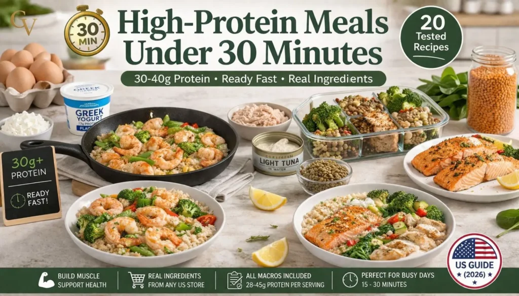 High Protein Meals Under 30 Minutes: Complete US Guide (2026)