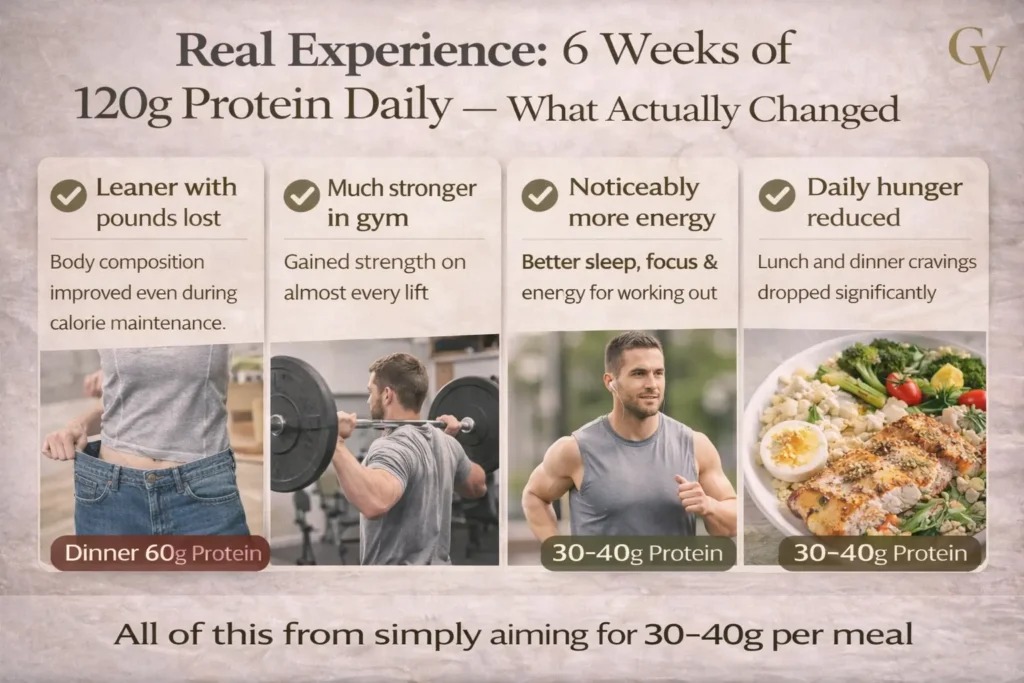 Real Experience 6 Weeks of 120g Protein Daily — What Actually Changed