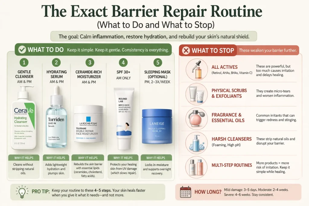 The Exact Barrier Repair Routine (What to Do and What to Stop)