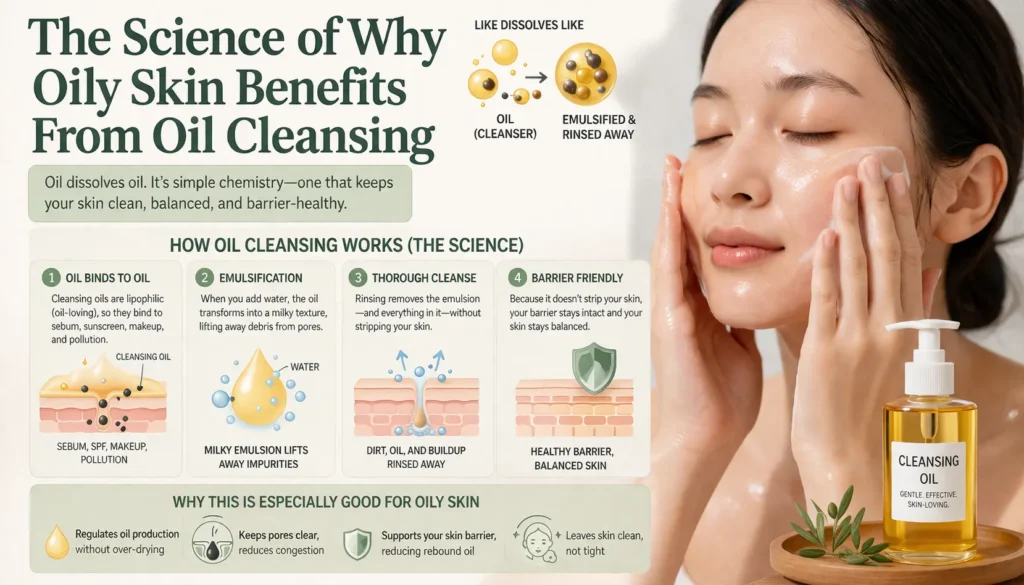 Science of Why Oily Skin Benefits From Oil Cleansing