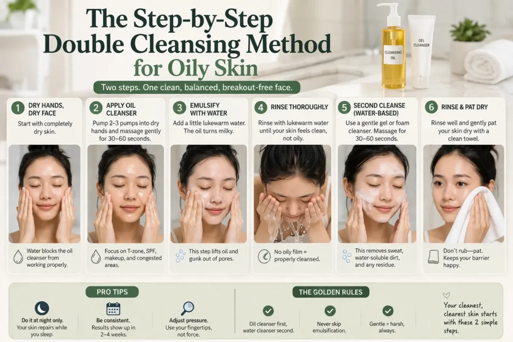 The Step-by-Step Double Cleansing Method for Oily Skin