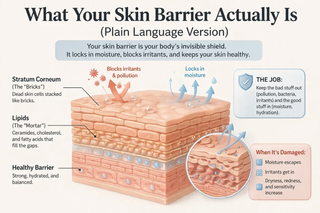 What Your Skin Barrier Actually Is (Plain Language Version)